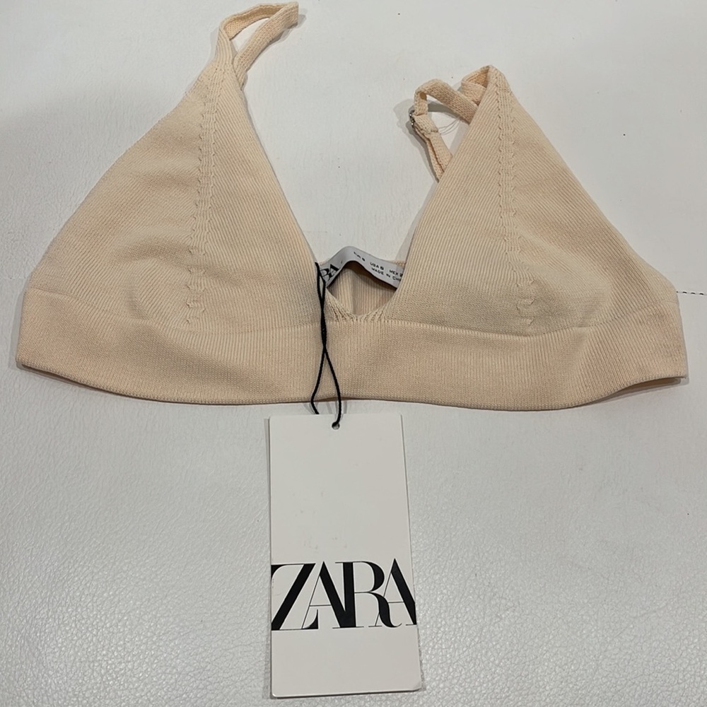 Zara Crème size small Bralette